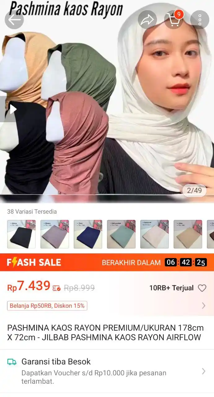 Image from Racun Promo Shopee 🧡: Pasmina kaos rayon premium https://s.shopee.co.id/9ACLHKB4ar?share_c...