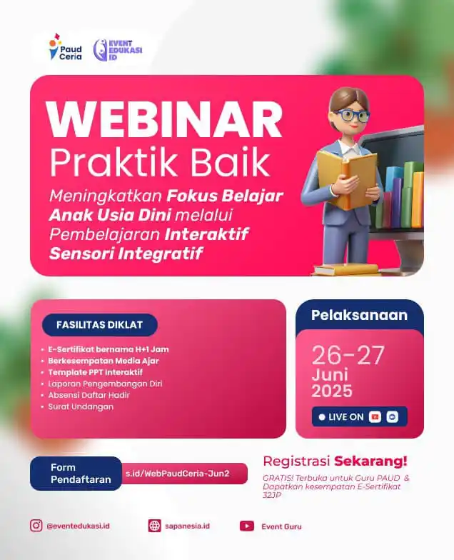 Image from Webinar Edukarya: *🚨PENGINGAT WEBINAR GRATISSS!*      *SERTIFIKAT H+1 JAM!!* dalam Webi...