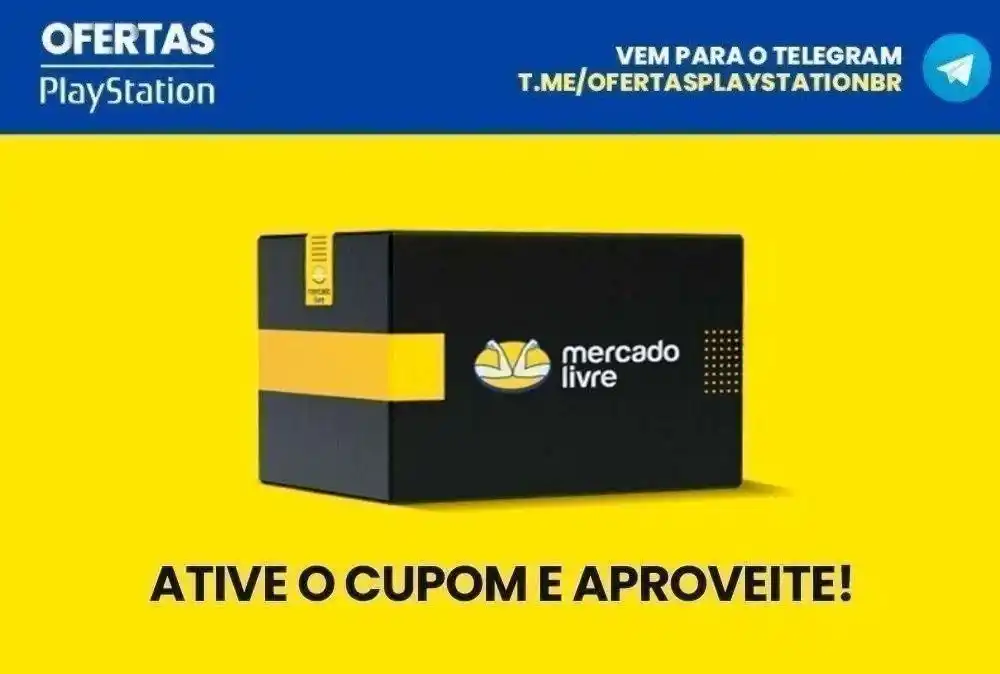 Image from Ofertas Playstation BR: *+Cupom do dia* no Mercado Livre🇧🇷  O Mercado Livre liberou agora um...