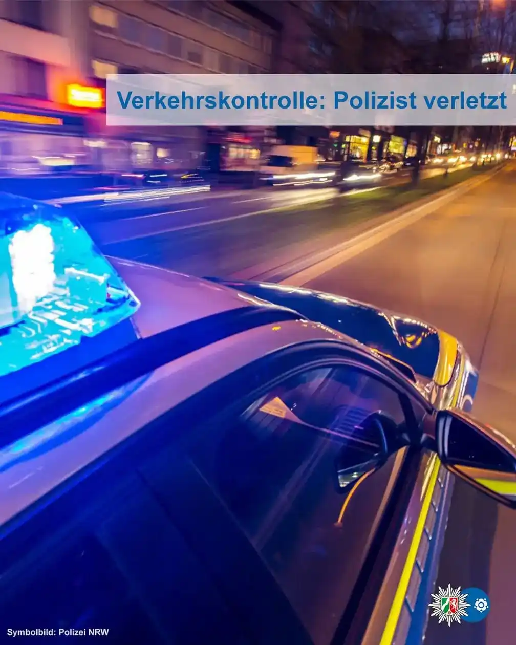 Image from Polizei NRW Lippe: *Polizist bei Verkehrskontrolle mitgeschleift, Autofahrerin versucht z...