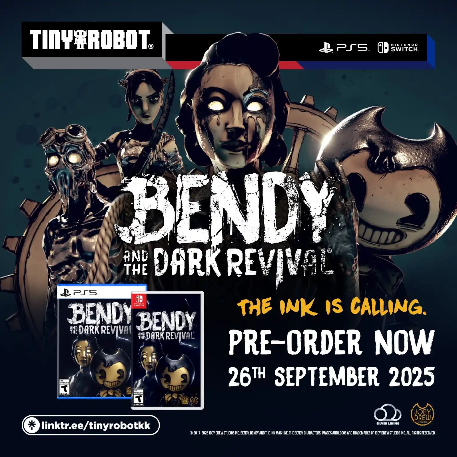 Image from TinyRobot: Pre-Order Bendy And The Dark Revival for PlayStation 5 and Nintendo Sw...
