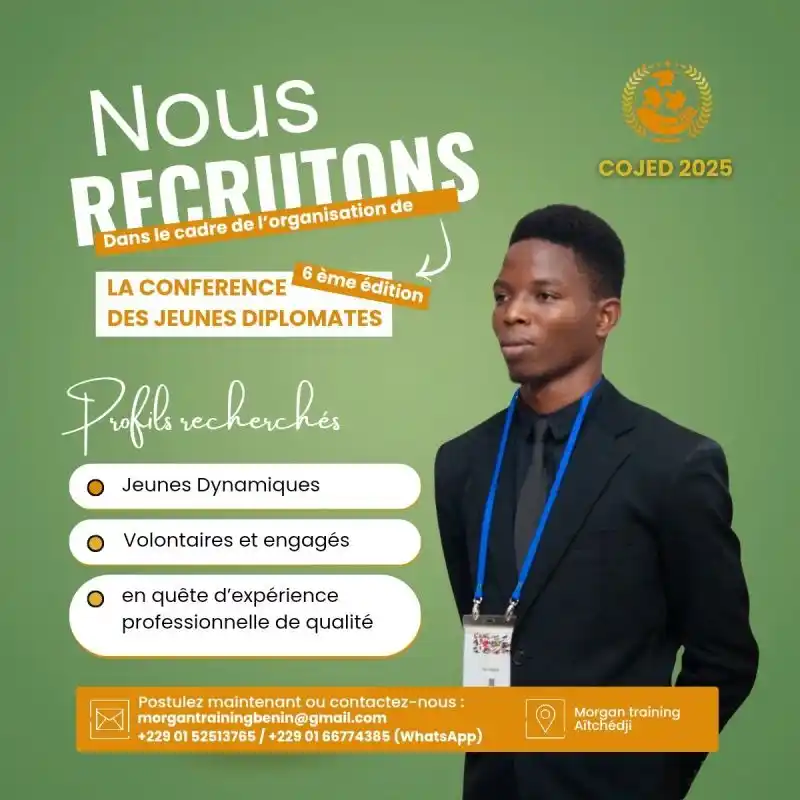 Image from CadreAnnonces: Offres d'Emploi: 🎯 REJOIGNEZ LE COMITÉ D’ORGANISATION DE LA COJED 2025 🚨 Recrutement...