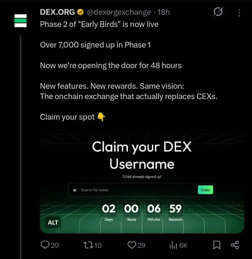 Image from Crypto, Airdrop & Stock Updates: Rush this, it's ending today 👀👀 *Claim Your DEX Username For Some R...