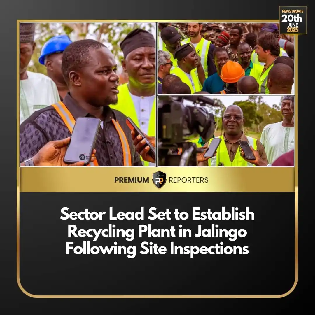 Image from Premium Reporters: *Sector Lead Set to Establish Recycling Plant in Jalingo Following Sit...
