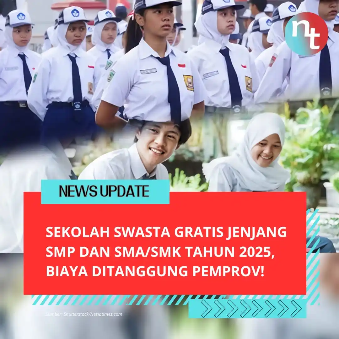Image from NESIATIMES.COM: Sekolah Swasta Gratis Jenjang SMP dan SMA/SMK Tahun 2025, Semua Biaya ...