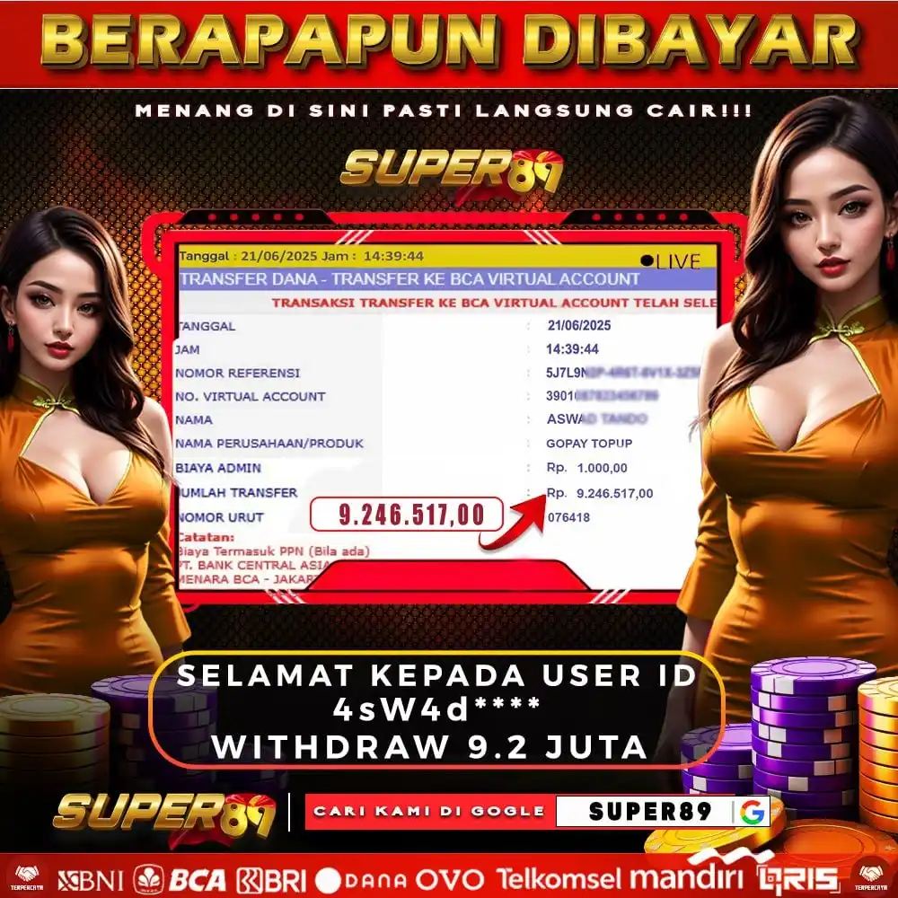 Image from SLOT SUPER89 GACOR: SELAMAT KEPADA MEMBER YANG TELAH MENANG DI SUPER89 ! DAFTAR SEKARANG J...