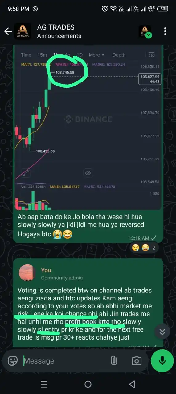 Image from AG Trades: So guys jab me Kuch bolo to wo sunna hota hai...