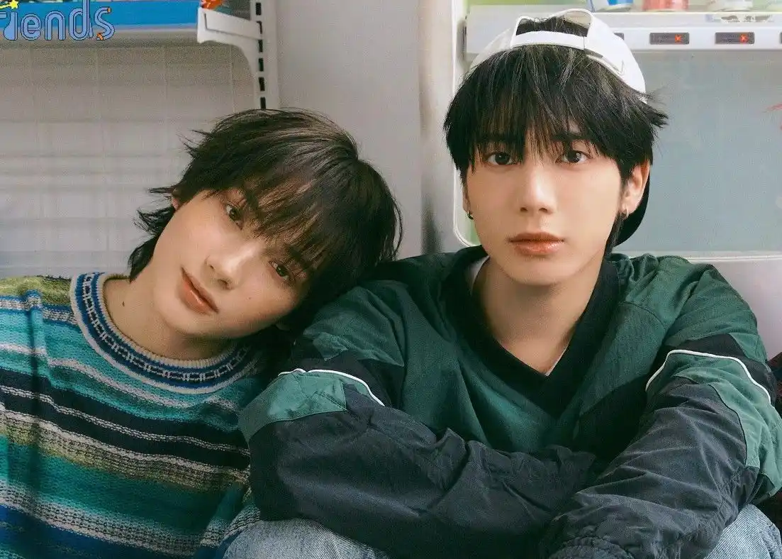 Image from 𐙚 WARI WARI | TXT INFO: 📰 | *TAEHYUN y HUENINGKAI harán una versión de "Rusty Nail" en THE MU...