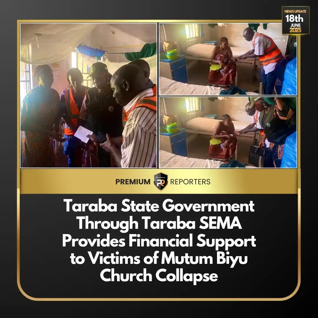 Image from Premium Reporters: *Taraba State Government Through Taraba SEMA Provides Financial Suppor...