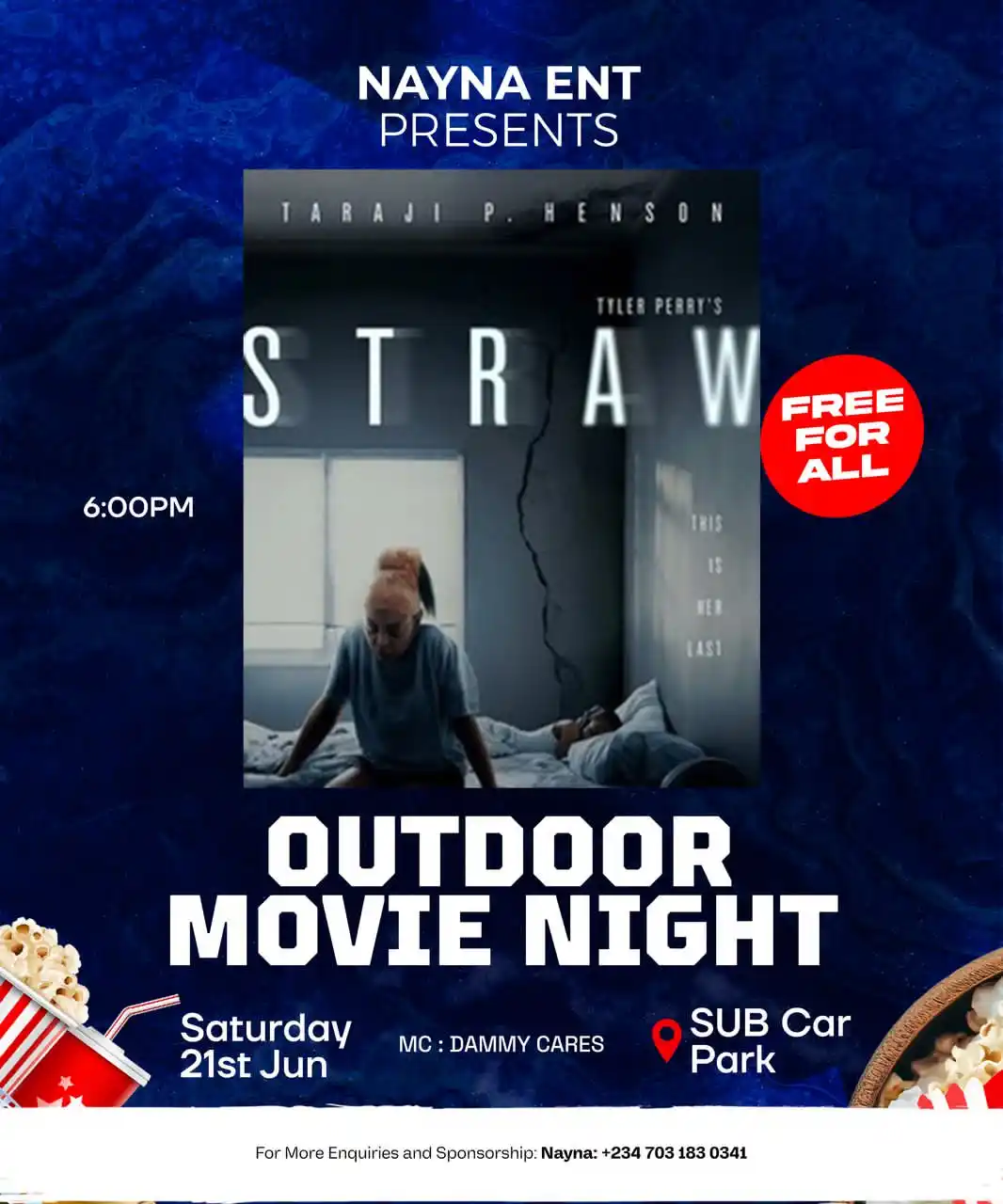 Image from RAIN SEMESTER UPDATES 2023/2024.: The message is this.  The most trending movie (straw) will showing tom...