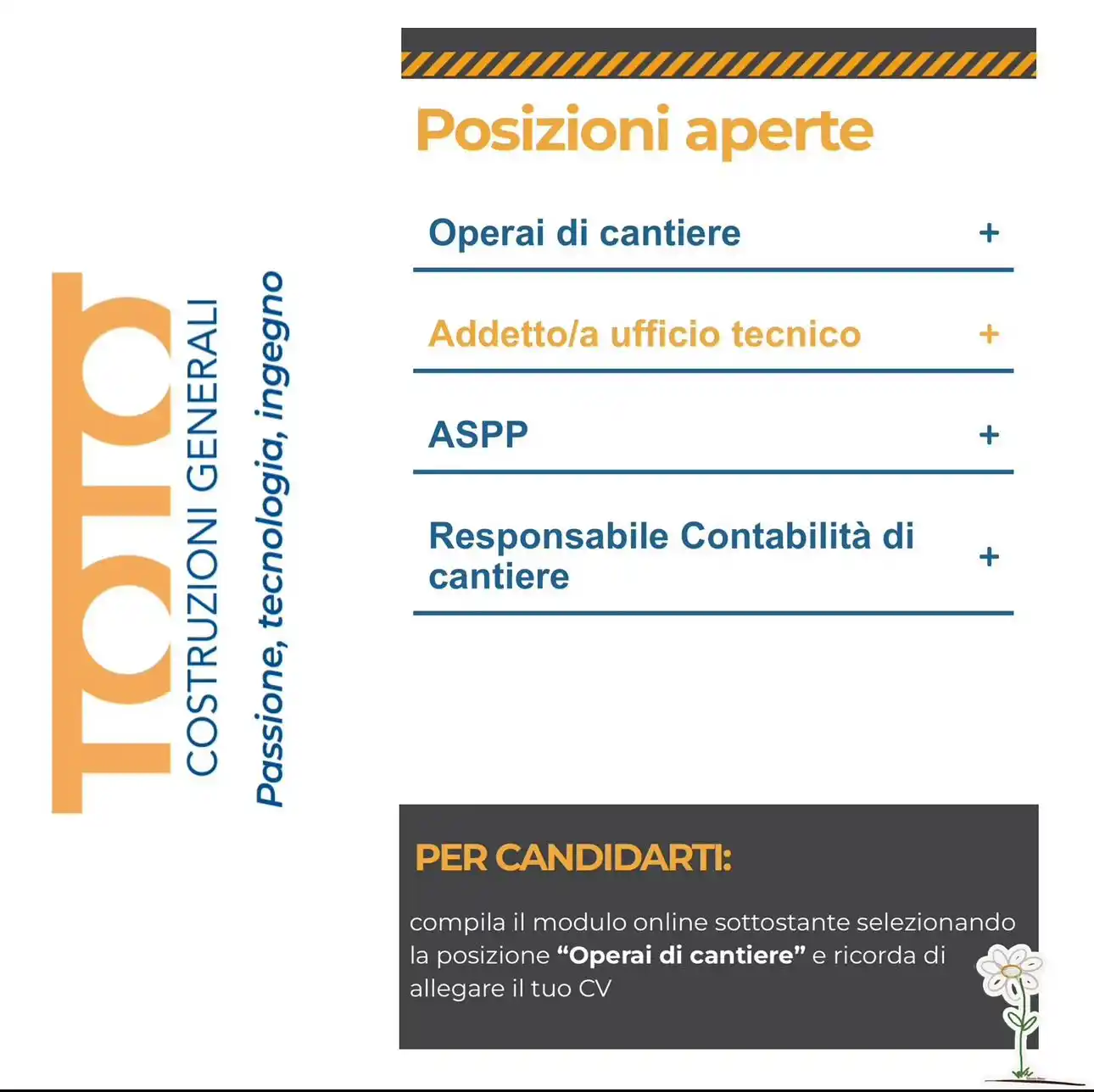 Image from La Voce del Cantoniere: TOTÒ Spa Posizioni aperte https://totospa.it/lavora-con-noi/ Segui a...