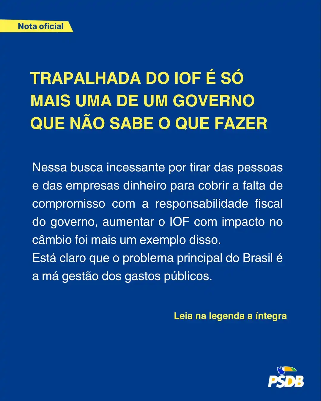 PSDB Nacional post