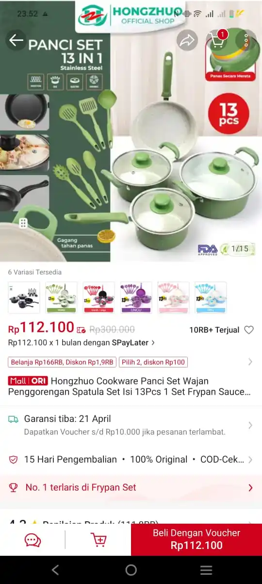 Image from Racun Promo Shopee 🧡: udah dapet 1 set , alat masak dan panci , buruann bebbb https://s.sh...