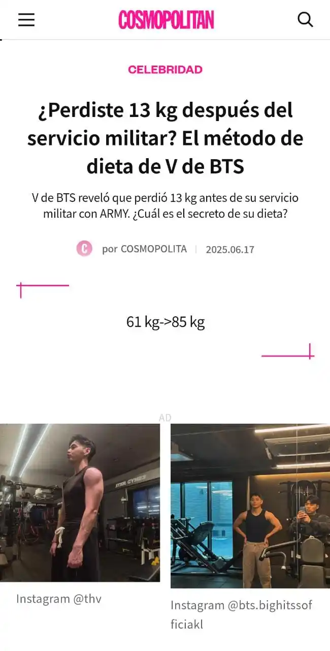 Image from Las Ositas de Kim Taehyung 🥇👑: V de Bts reveló que perdió 13 Kg después de su servicio militar. El mé...