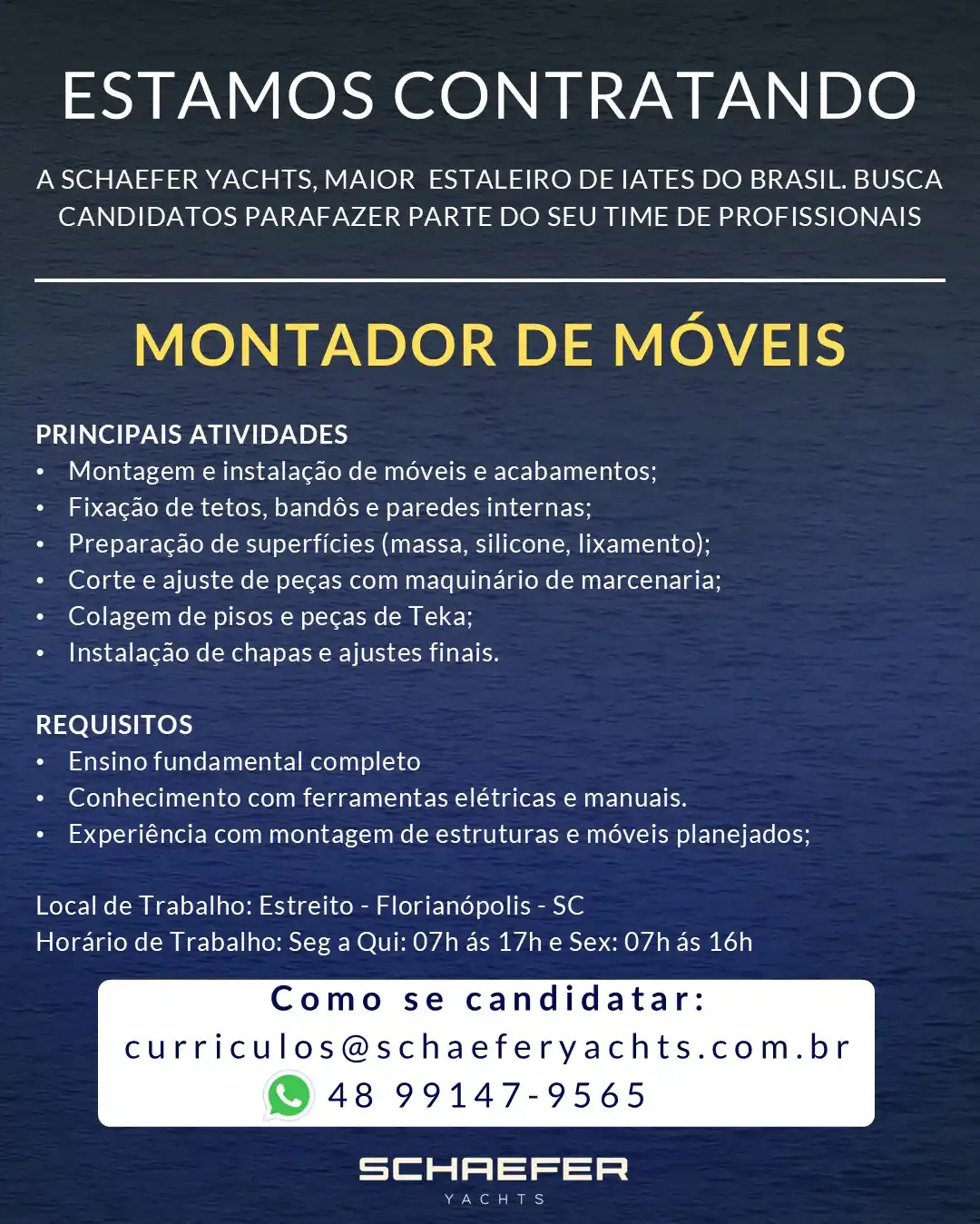 Image from info Grande Florianópolis - Empregos e Notícias ✅: Vaga para montador de imóveis em Florianópolis....