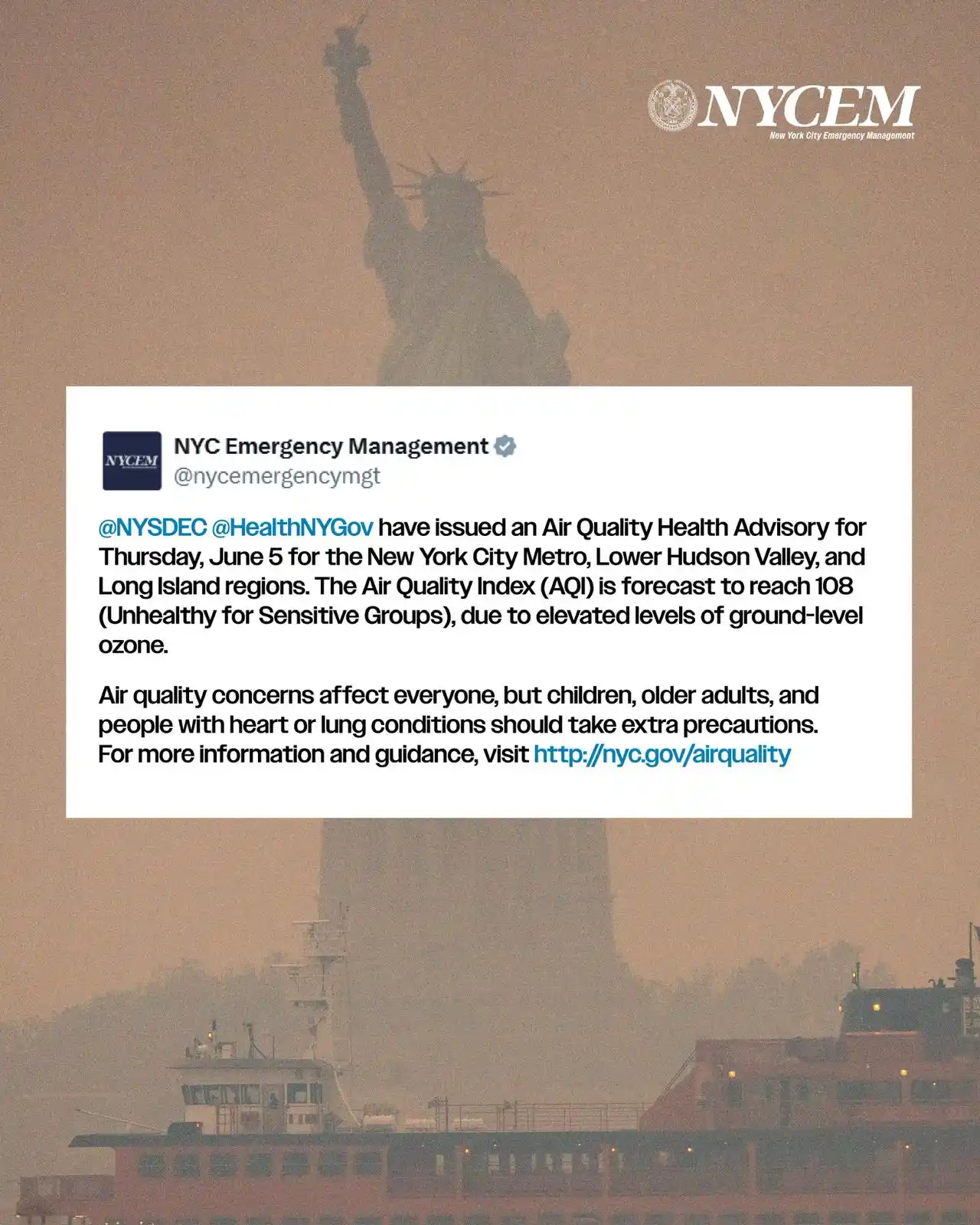 NYC Emergency Management post