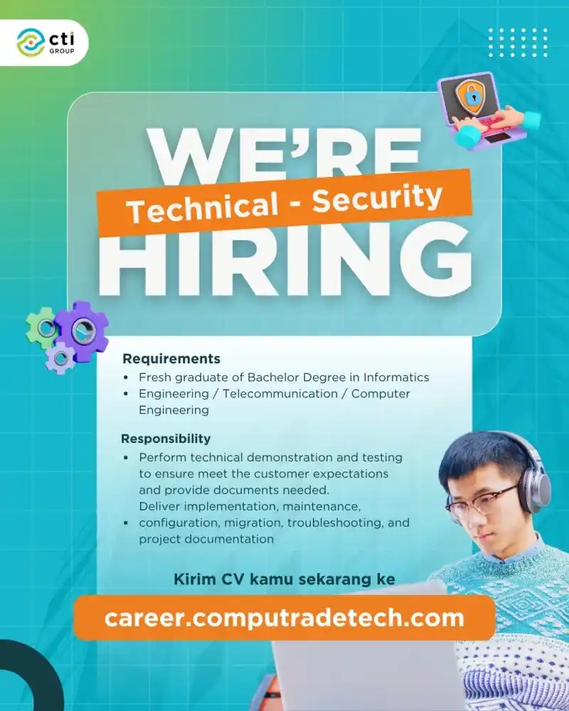 Image from Job Openings: 🚨 WE’RE HIRING: Technical - Security🚨 CTI Group is looking for a re...