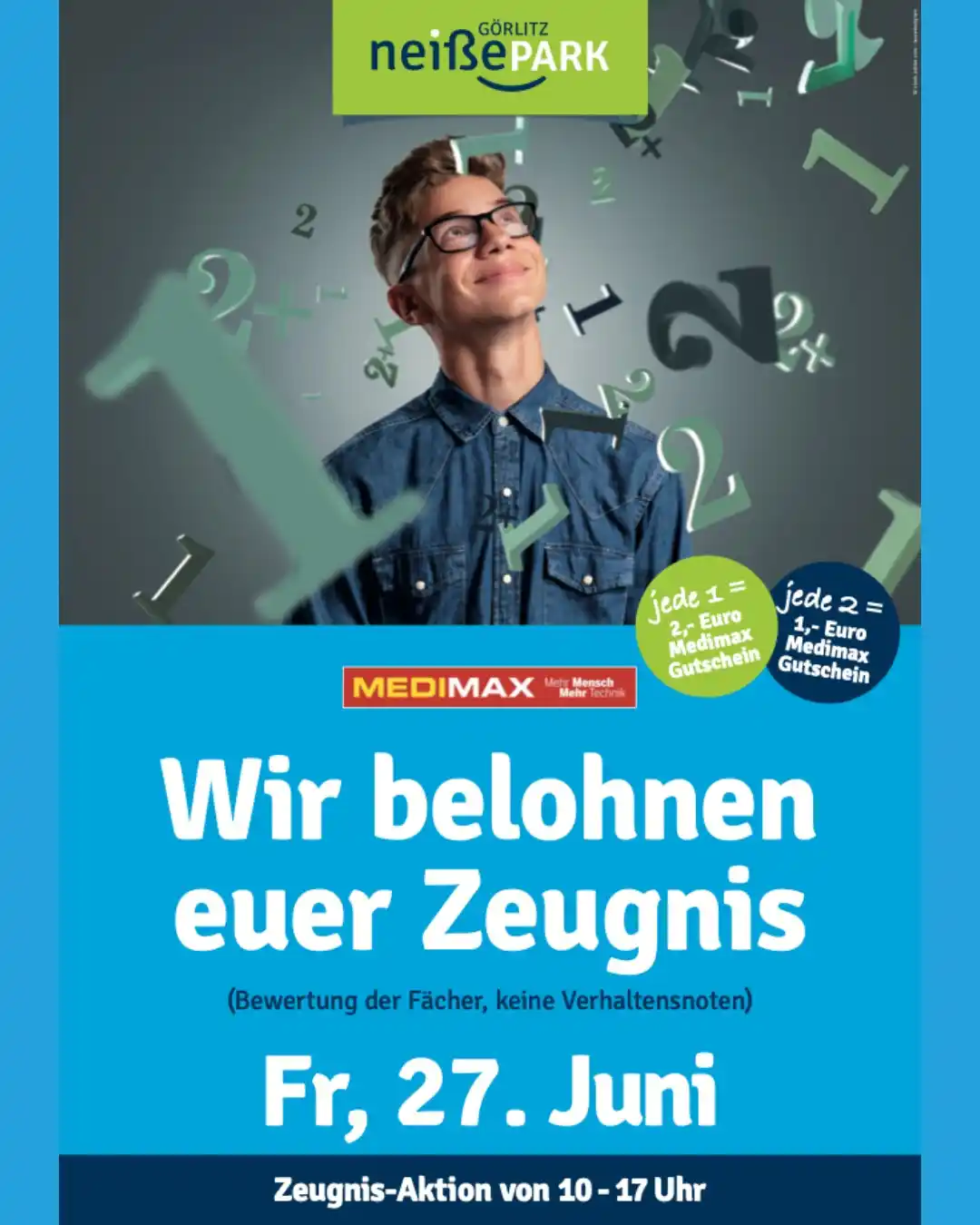 Image from Neiße Park Görlitz : Wir belohnen euer Zeugnis!📚  Am Freitag, 27. Juni wird euer Fleiß bel...