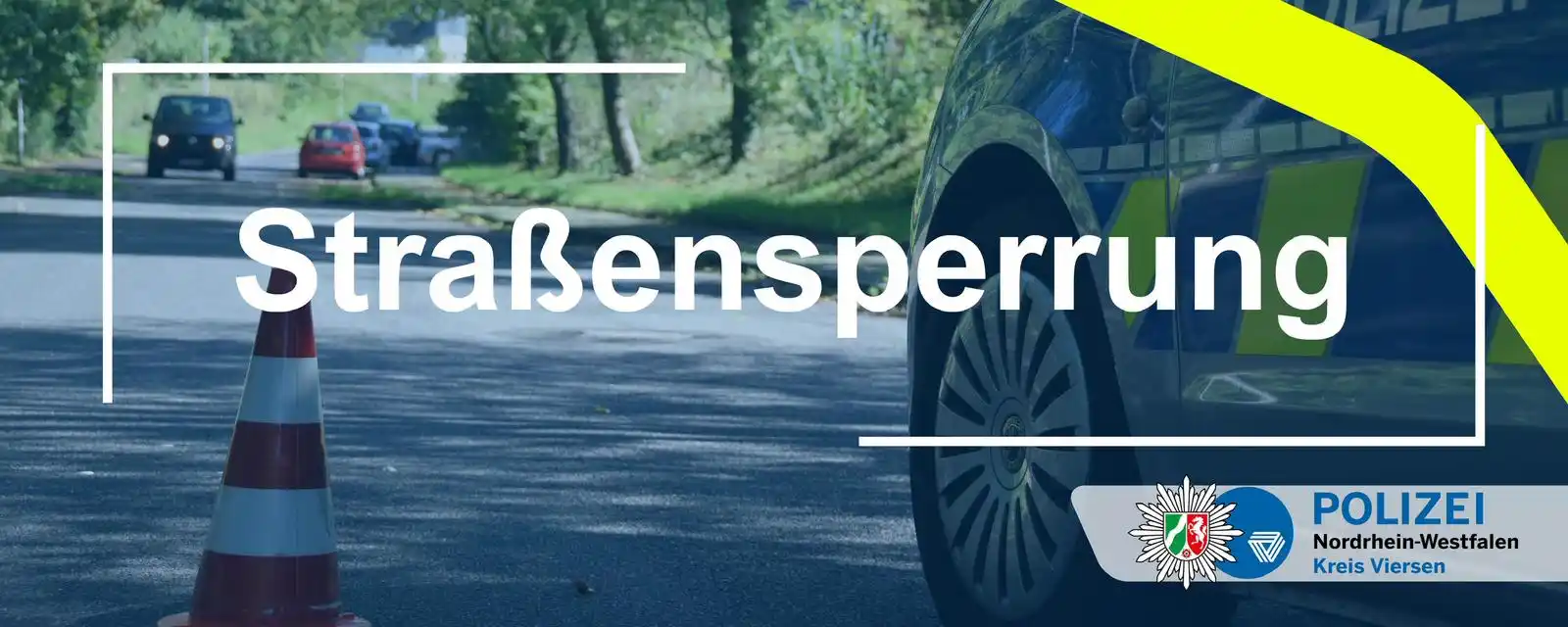 Image from Polizei NRW Viersen: 12:20 Uhr: Die Sperrung wurde soeben freigegeben.   Nach einem Unfall ...