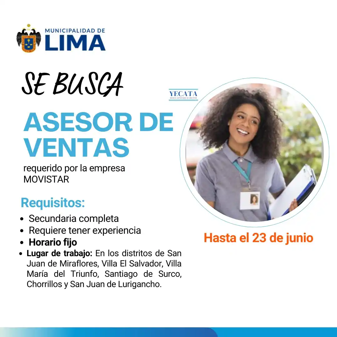 Image from Lima Emplea 💼💼: 🚀📢 *¡15 VACANTES DISPONIBLES!* ¿Tienes experiencia en ventas y busca...