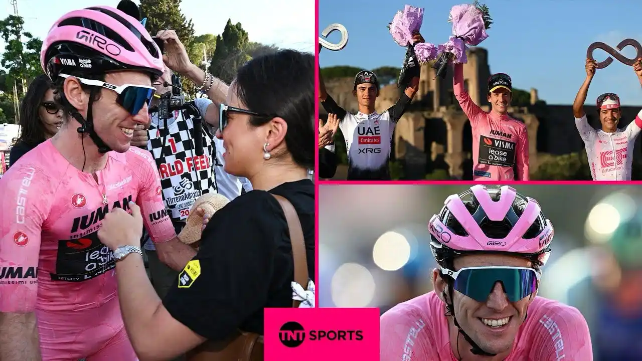Image from Svelo. respira. pedala. ripeti.: 2025 Giro d'Italia Podium Celebrations @ TNT Sports Cycling https://ww...