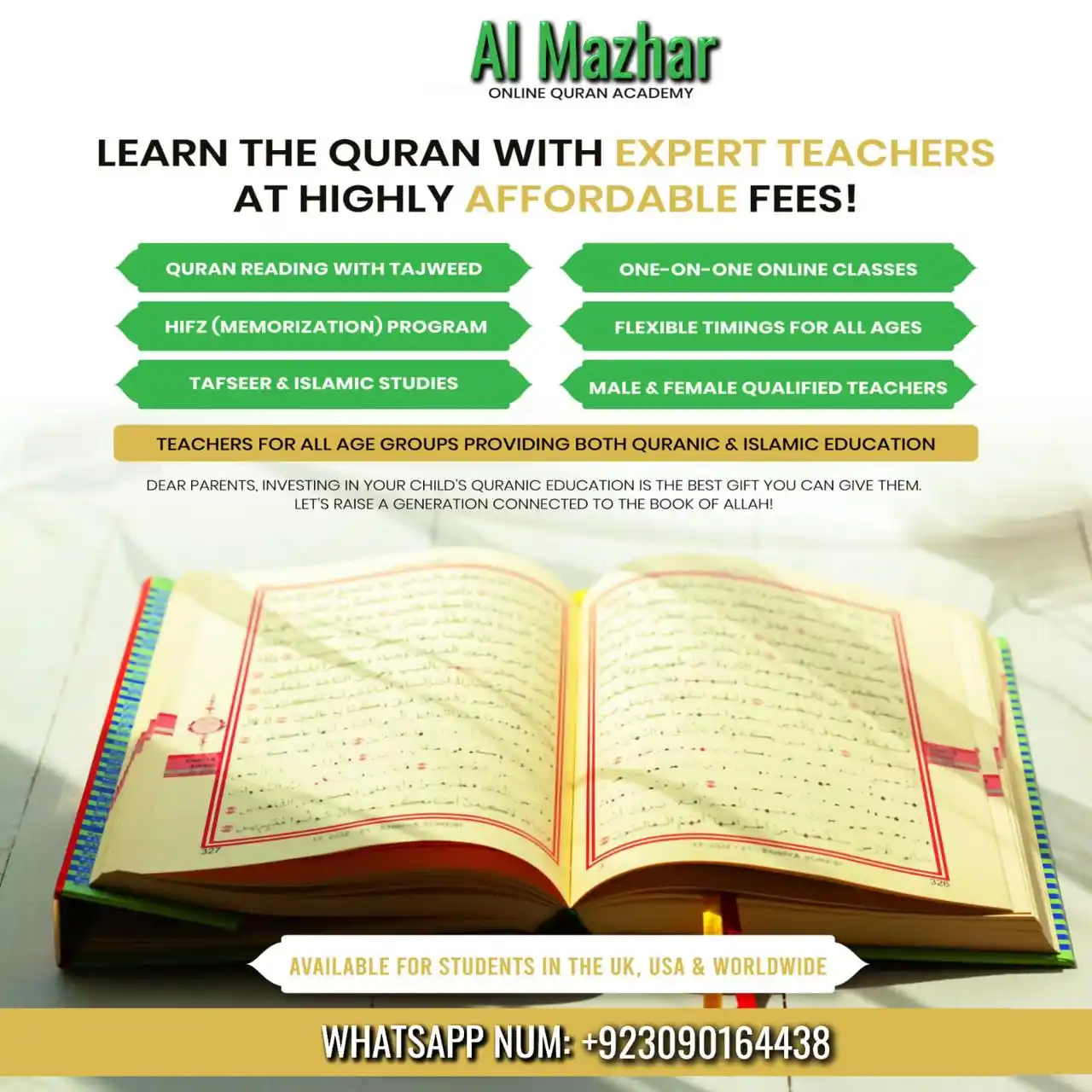 Image from Muhammad Mazhar Hussain Official: *Al Mazhar Online Quran Academy* I have recently started teaching the ...