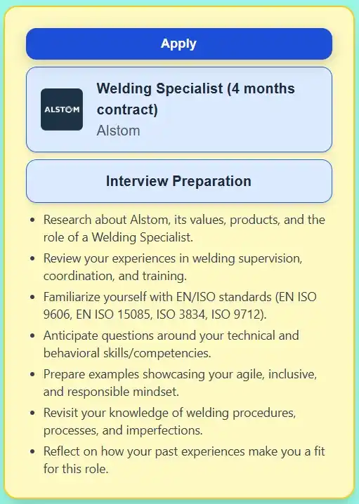 Image from Prayer and Career Guidance : Alstom - Welding Specialist (4 months contract) 📍 Location: Boksburg...