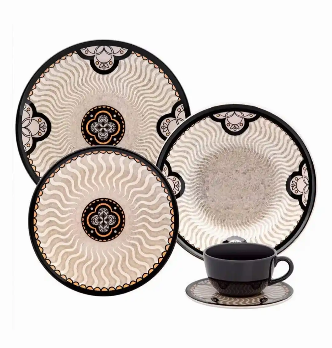 Image from Achados Da Jú - Cupons e Promoções 🩷: Aparelho de Jantar 20 Peças Oxford Unni Mediterrâneo em Cerâmica. De ...
