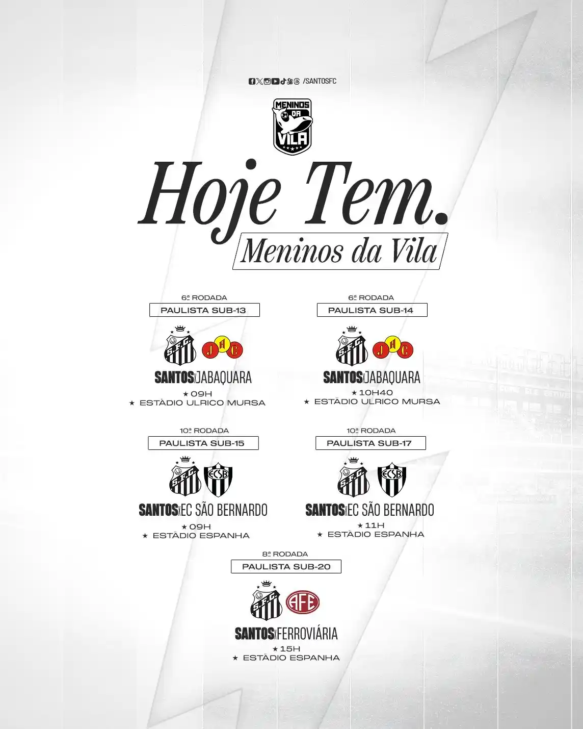 Image from UOL | Santos Agora: *Bom dia, Nação Santista! ⚪* Hoje é dia de ver os nossos Meninos da V...