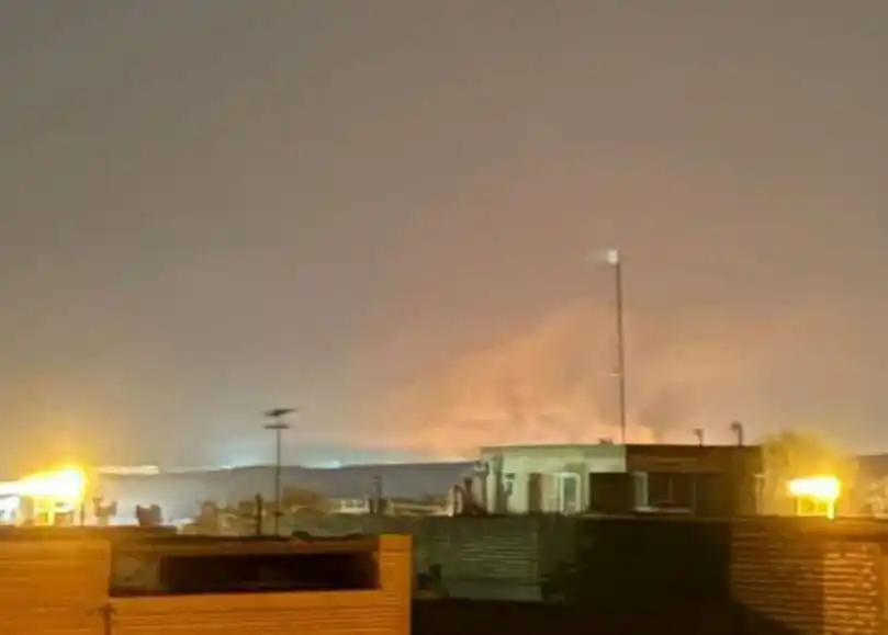 Image from Quds News Network: Breaking | Iranian sources report explosions and the activation of air...