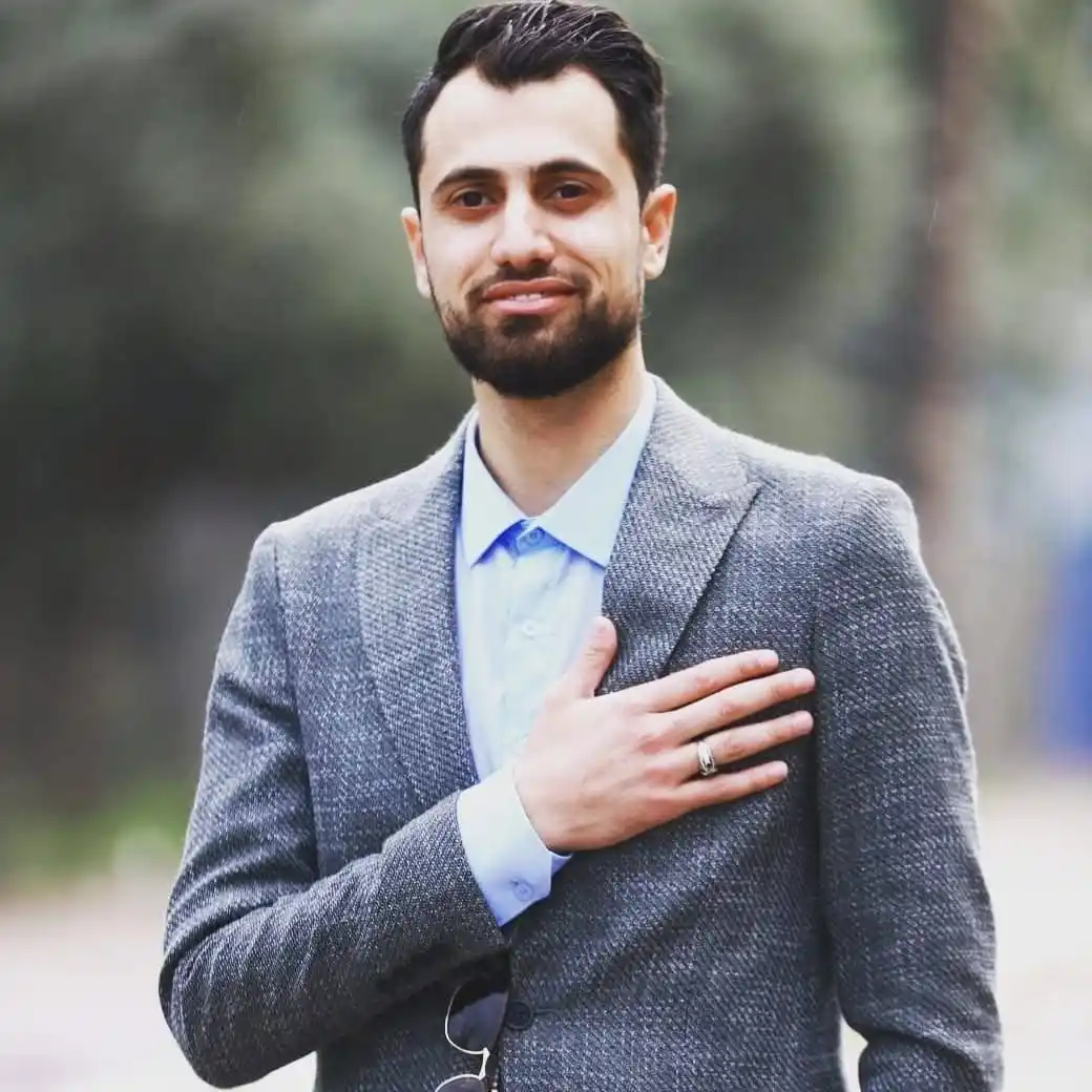 Image from Quds News Network: Breaking | Palestinian activist and comedian Mahmoud Khamees Sharab an...