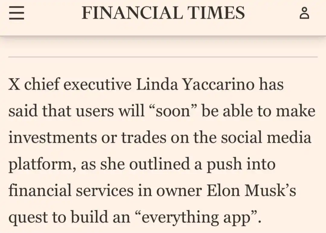 Image from Road to Glory: *BREAKING: X wird zur Finanz-Super-App!* 💸  X plant, bald Investments...