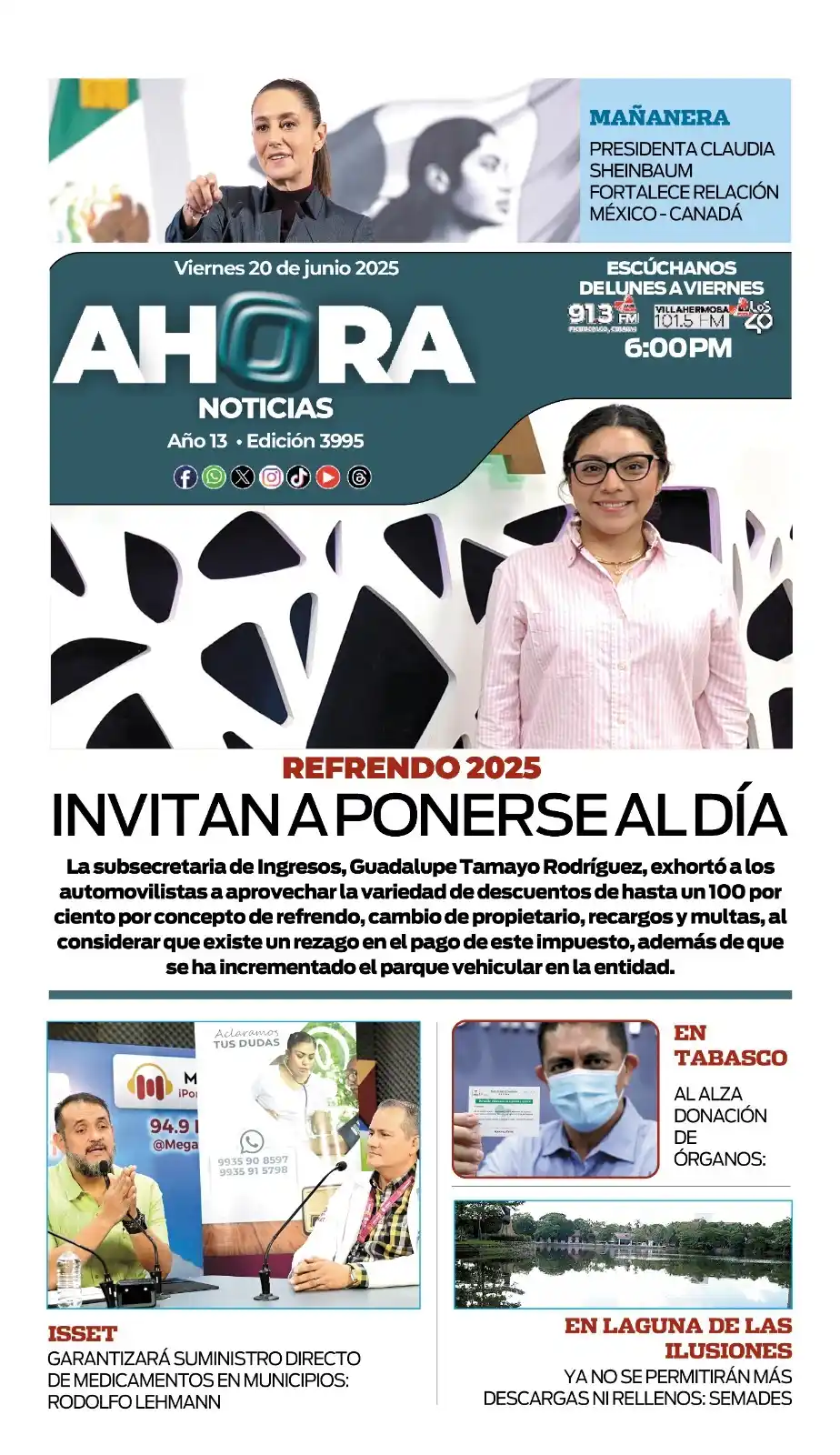 Image from Ahora Tabasco Noticias 🗞️: *🌤️¡Buenos días! 🙌🏼 Ahora Noticias te comparte las notas más releva...