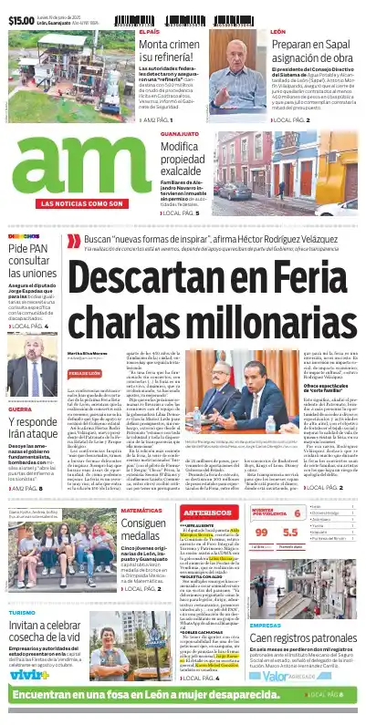 Image from Periódico AM 📰 Última Hora : ¡Buenos días!, hoy es *jueves 19 de junio del 2025* | 📰 Comienza tu d...