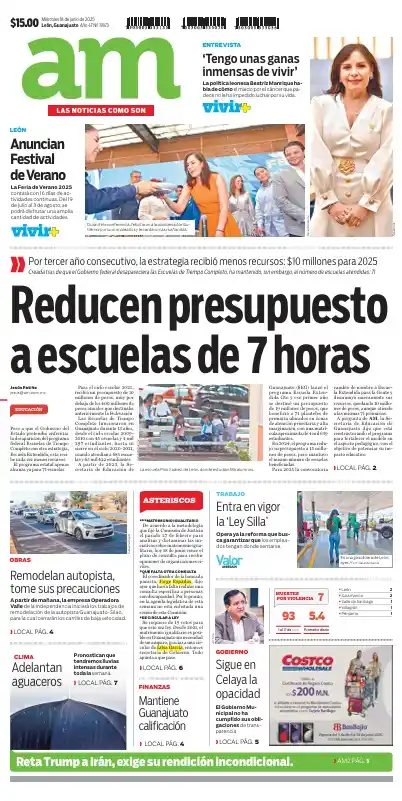 Image from Periódico AM 📰 Última Hora : ¡Buenos días!, hoy es *miércoles 18 de junio del 2025* | 📰 Comienza t...