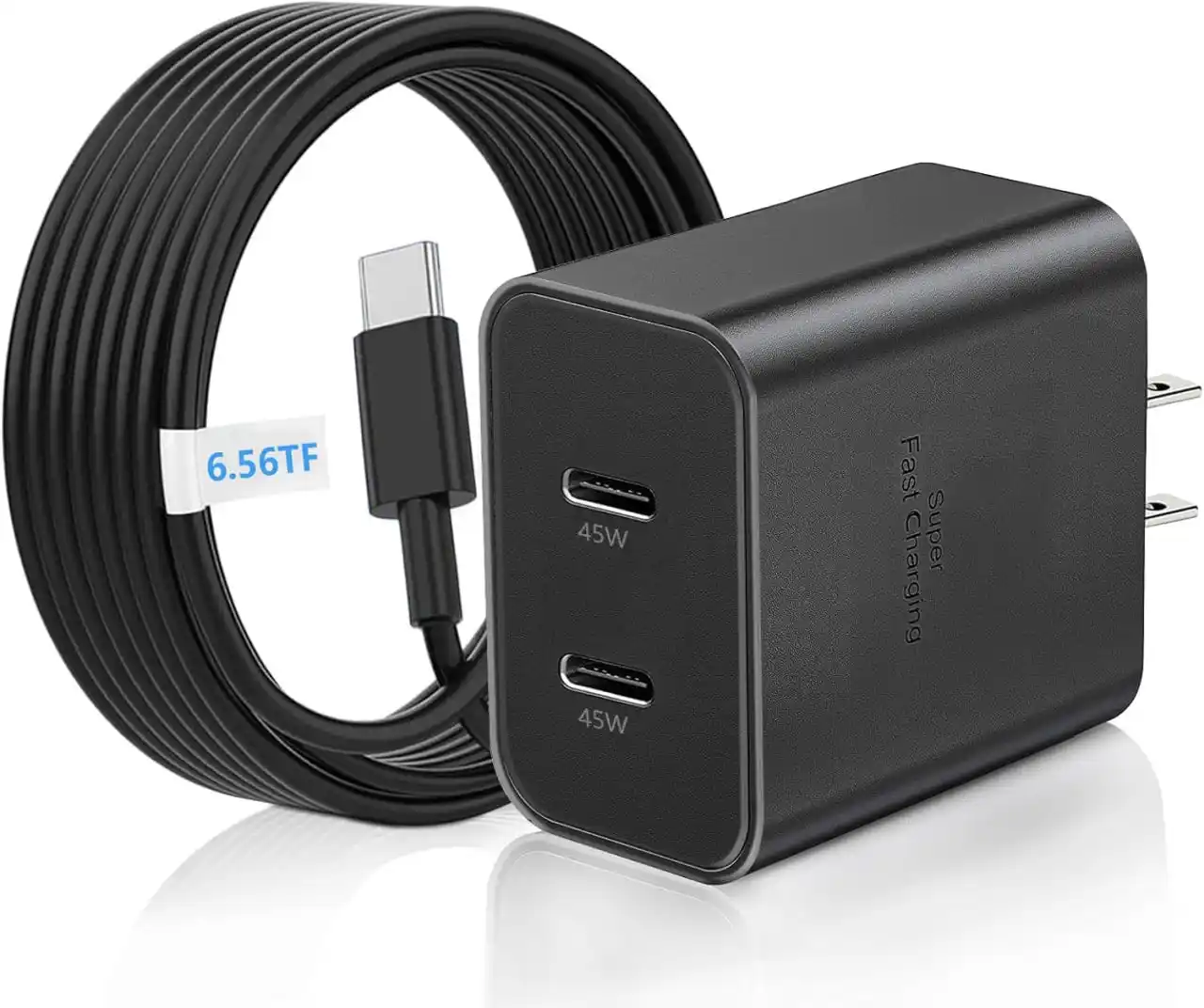 Image from Ofertones México : ¡CARGADOR RÁPIDO DE 45W CON DOUBLE USB-C! ⚡️🔌 Amazon: CALLECK Cargado...