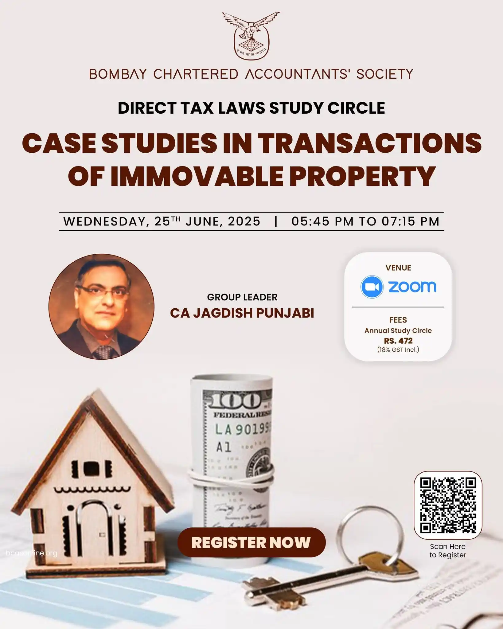 Image from Bombay Chartered Accountant Society: Case Studies in Transactions of Immovable Property Join us for an insi...