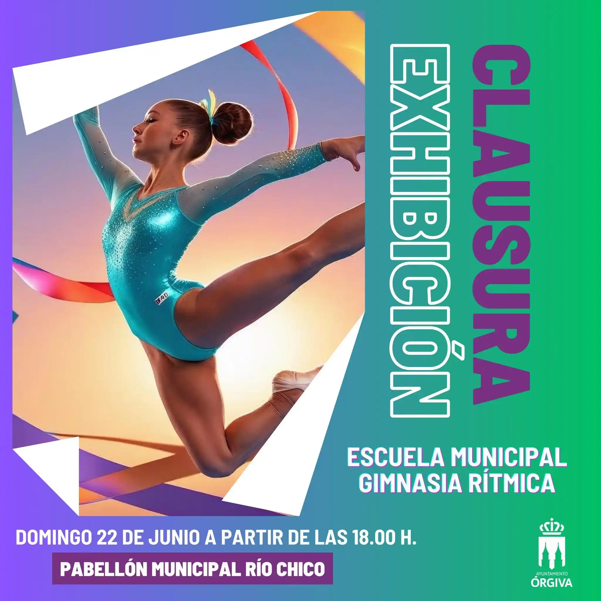 Image from Ayuntamiento de Órgiva: 🎀CLAUSURA ESCUELA MUNICIPAL DE GIMNASIA 🎀 El domingo 22 a partir de ...