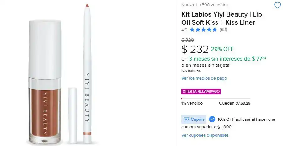 Image from Ofertones México : COMBO DE LABIOS CON DELINEADOR + LIP OIL, YIYI BEAUTY🔥 Kit Labios Yiy...