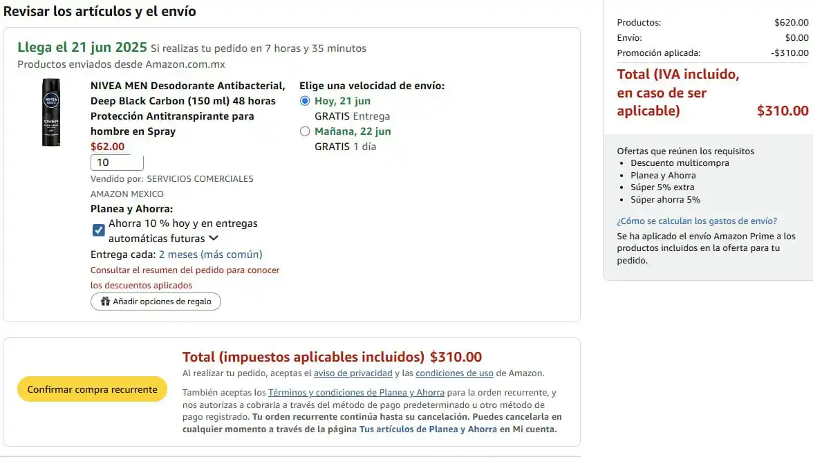 Image from Ofertones México : COMPRANDO 10 DESODORANTES QUEDA CADA UNO EN 31 PESITOS‼️  Amazon: NIVE...
