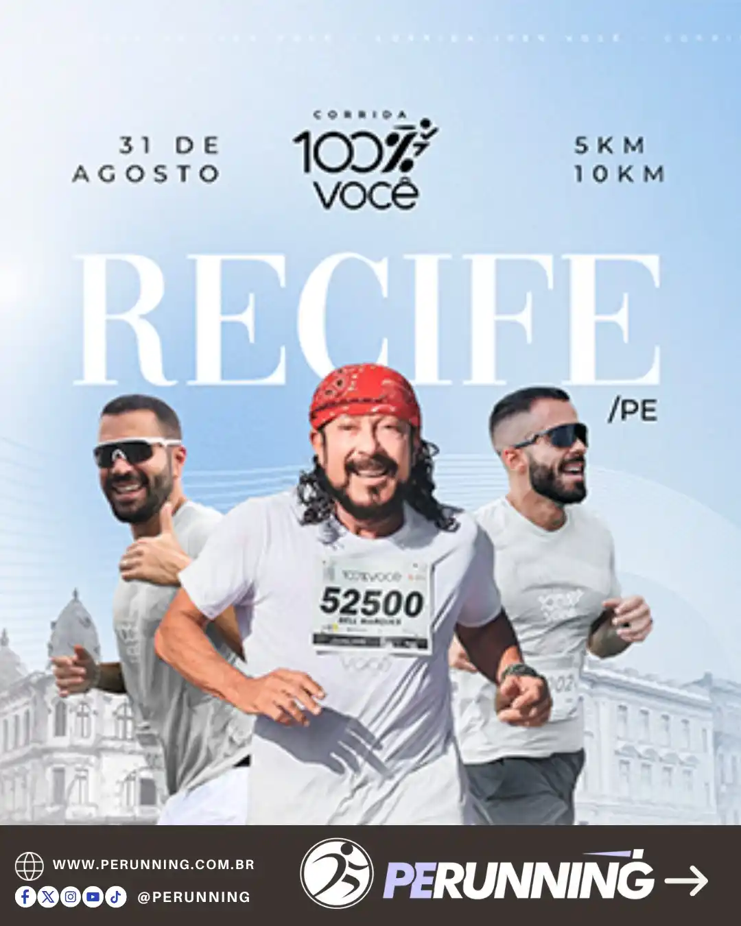 Image from PE RUNNING | Corrida e Caminhada: *CORRIDA 100% VOCÊ* _ETAPA RECIFE_ 📆 31/08/2025 ⏰ 6h00 📍 Recife, Pa...