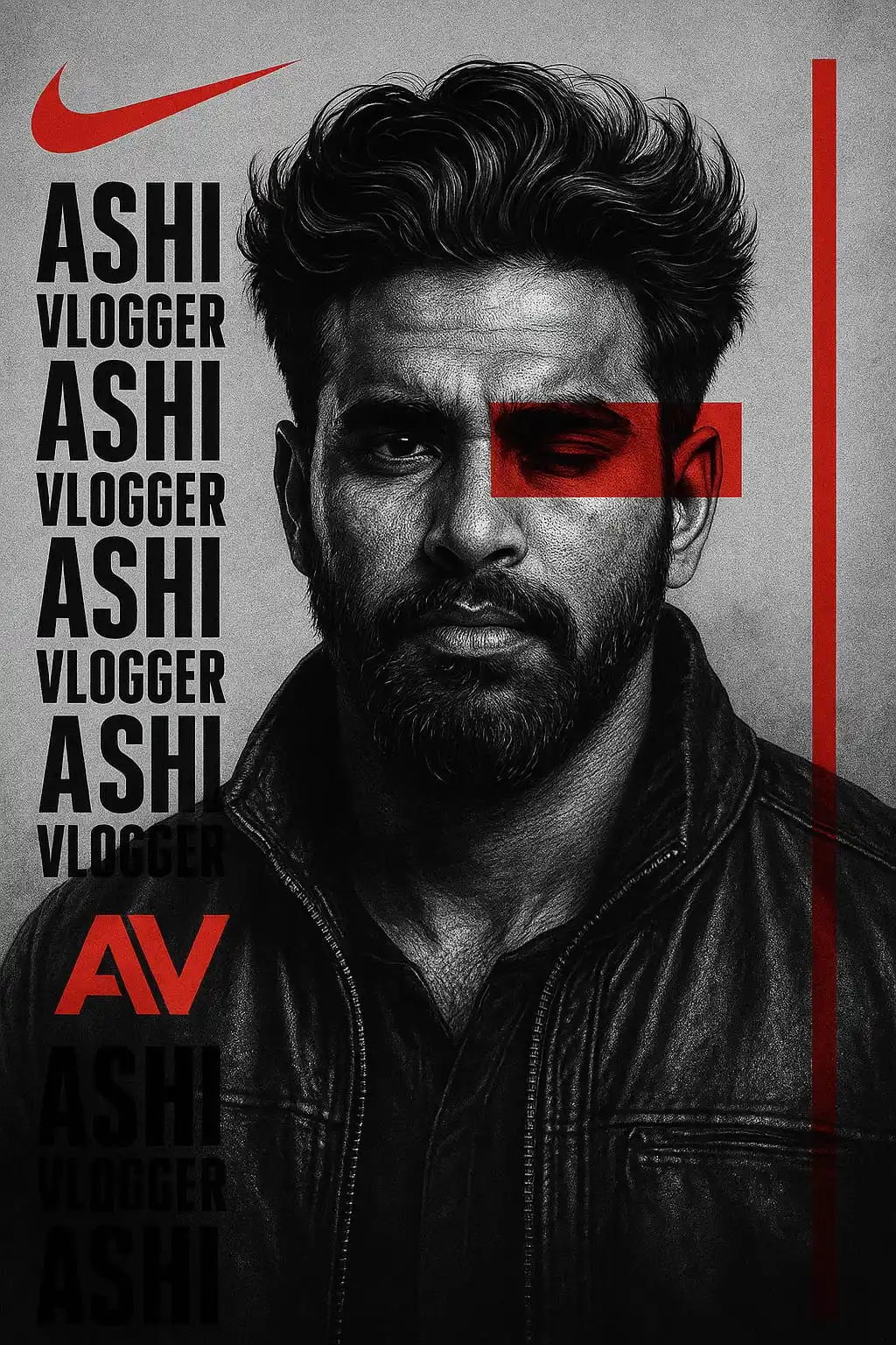 Image from Ashi Vlogger: CREATE A HYPER-DETAILED GRAPHIC DESIGN FEATURING A STRIKING PORTRAIT O...
