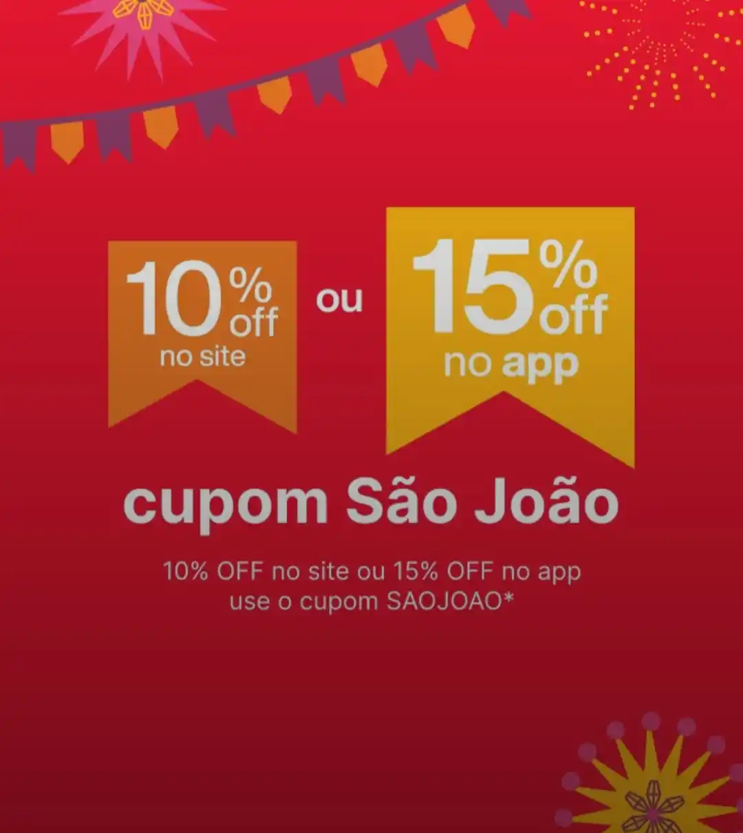 Image from Achados Da Jú - Cupons e Promoções 🩷: Cupom Natura - 10%OFF no SITE / 15%OFF no APP 🔥   Código: *SAOJOAO*  ...