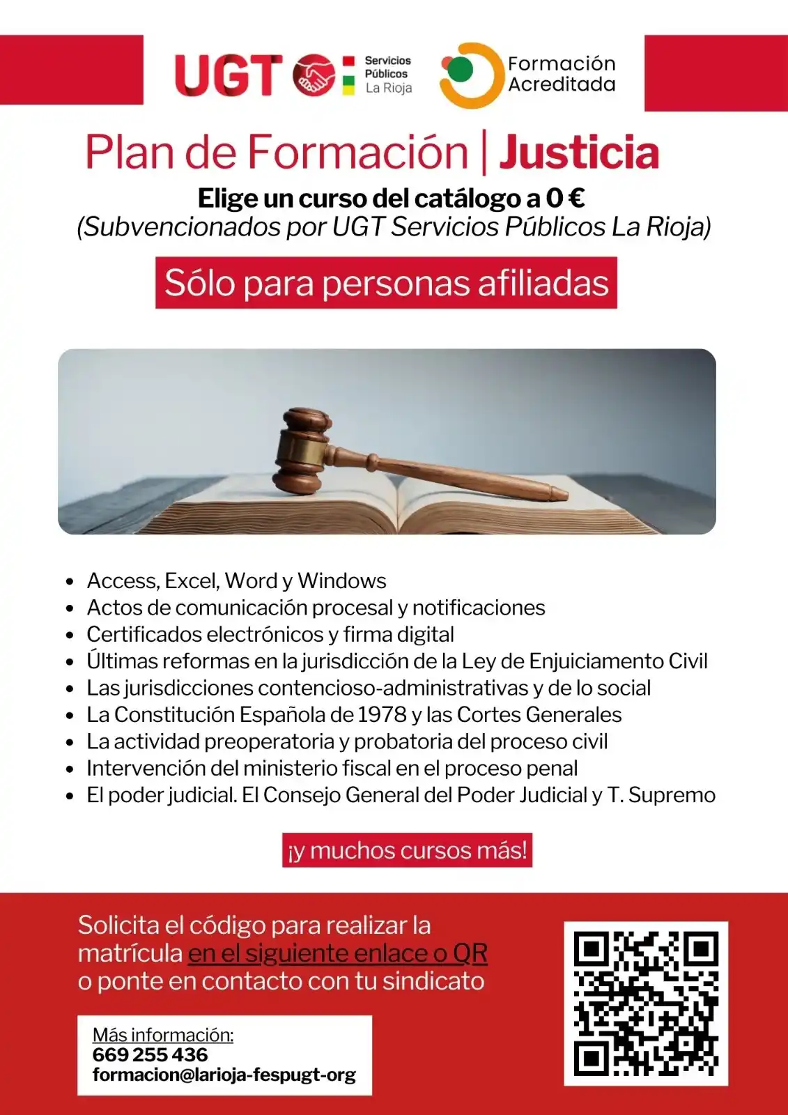 Image from UGT Servicios Públicos La Rioja: ‼️ *CURSO GRATUITO PARA AFILIADOS, DEL PRIMER SEMESTRE de 2025* ¡INSCR...
