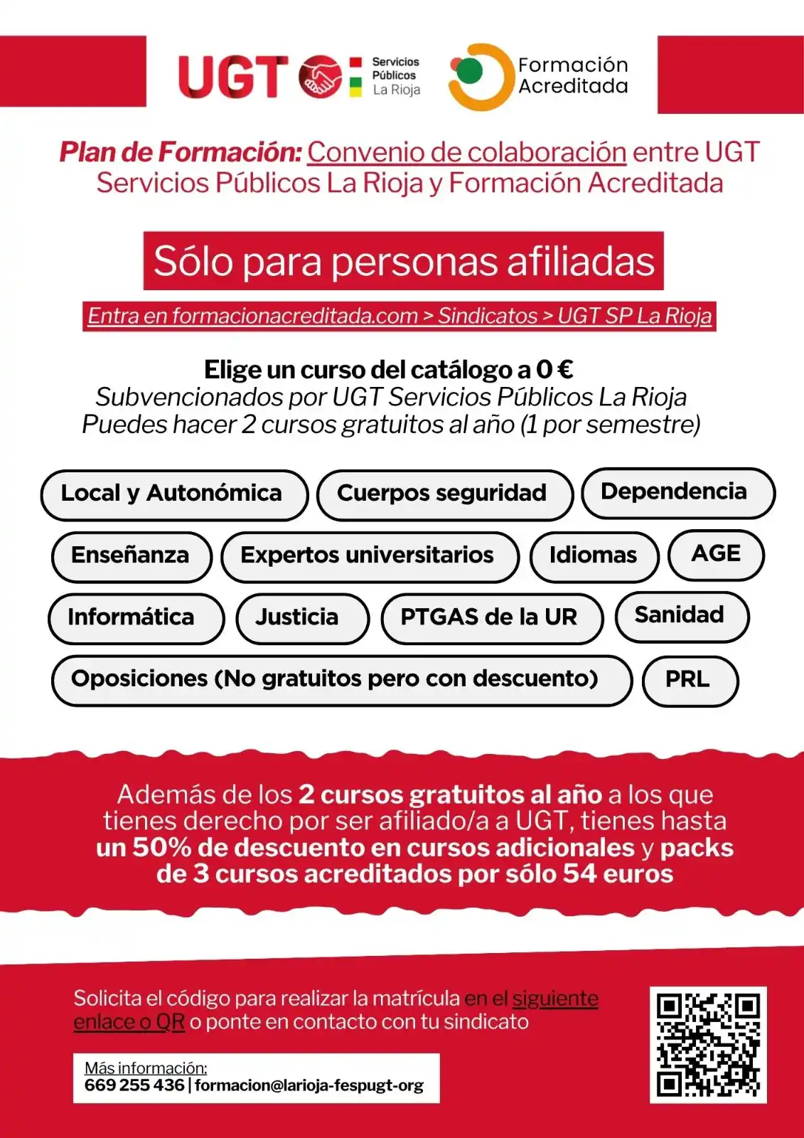 Image from UGT Servicios Públicos La Rioja: ‼️ *CURSO GRATUITO PARA AFILIADOS/AS*, DEL PRIMER SEMESTRE DE 2025. *I...