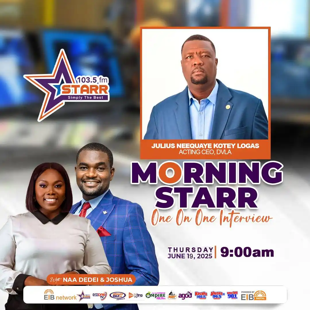 Image from Starr 103.5 FM: Don’t miss a one-on-one interview with Julius Neequaye Kotey Logas, Ac...