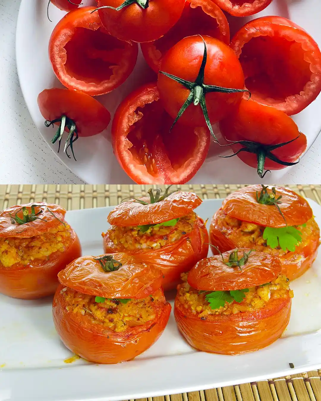 Image from Ohga: 😋​ *Ecco i miei POMODORI RIPIENI al forno* sono troppo buoni, ogni vo...