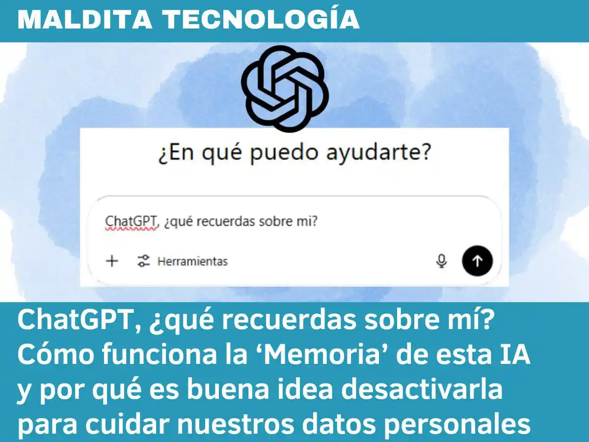 Image from Maldita.es: 🤖 En un vídeo viral, ChatGPT ‘recuerda’ datos personales que un usuar...