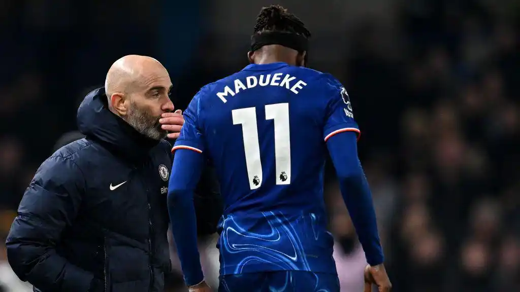 Image from ALL ABOUT CHELSEA ๐๐๐๐๐๐: ๐จ Enzo Maresca on Madueke's future: "Noni is our player, you can re...