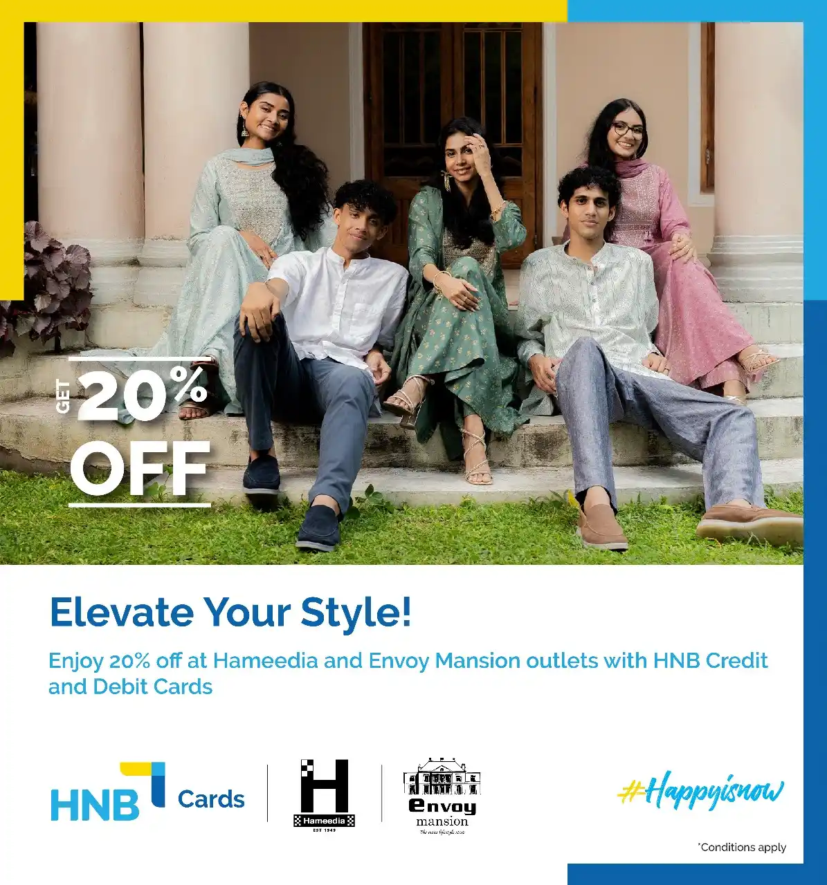 Image from Hatton National Bank: Experience the happiness of incredible savings! Enjoy 20% off at Hamee...